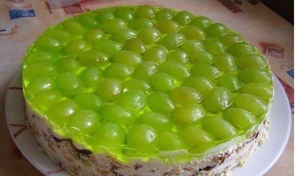 Торт без выпечки "Виноградный" Рецепт